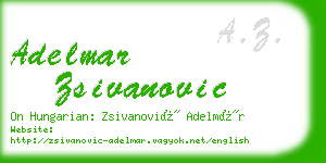 adelmar zsivanovic business card